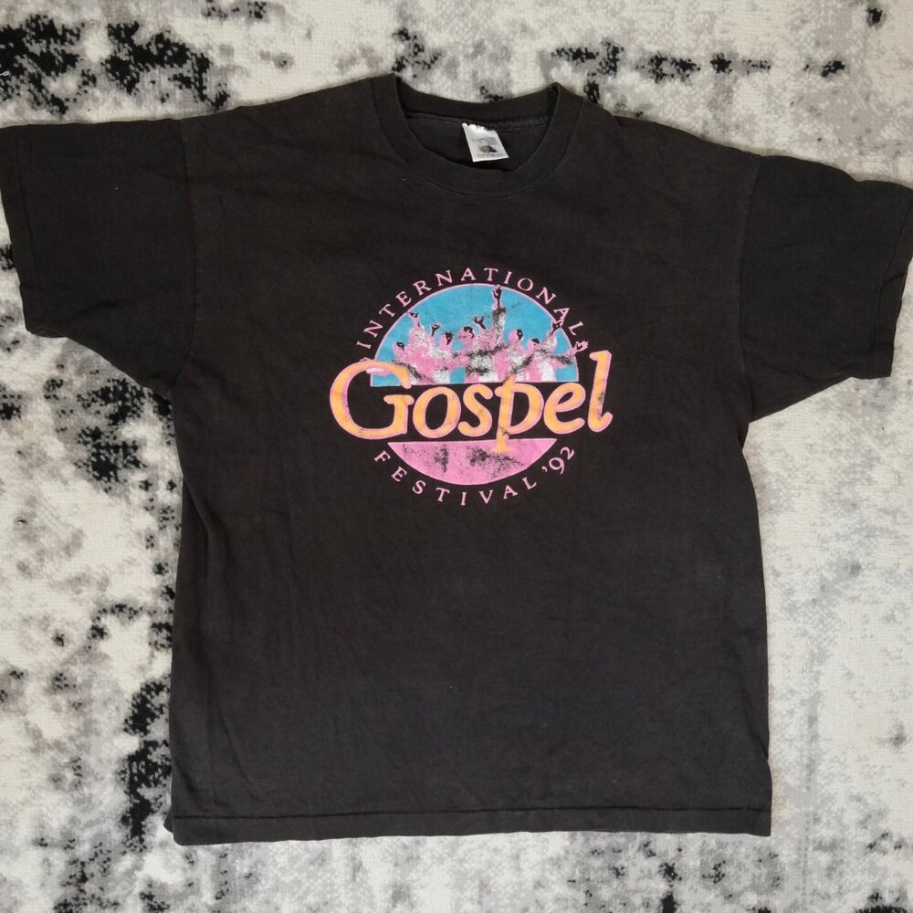 Vintage 1992 Gospel Festival Single Stitch Fruit of The Loom T-Shirt